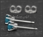 Preview: Ohrstecker 585 Gold Topas london-blue 4,5,6,7mm